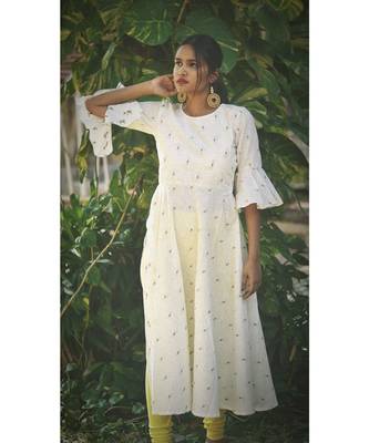 White Pastel Bling Dress With Dupatta 4