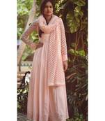 Pink Star Dress With Dupatta