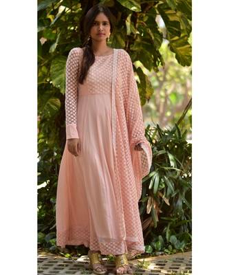 Pink Star Dress With Dupatta 2