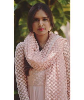 Pink Star Dress With Dupatta 3