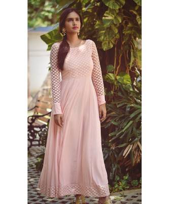 Pink Star Dress With Dupatta 4