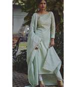 Pastel Green Bling Kurta With Dupatta