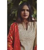 Gold Beige Kurta With Dupatta