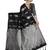 Black Color Art Silk Silver Zari work Saree With Blouse Peice 