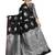Black Color Art Silk Silver Zari work Saree With Blouse Peice 