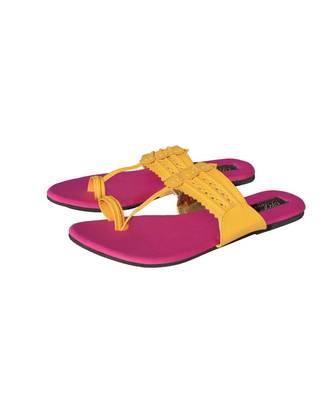pink yellow kolhapuri 2