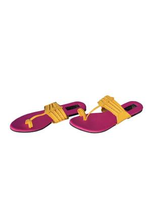 pink yellow kolhapuri 3