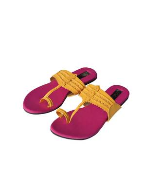 pink yellow kolhapuri 4