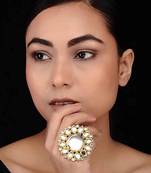 Polki Floral Cocktail Ring