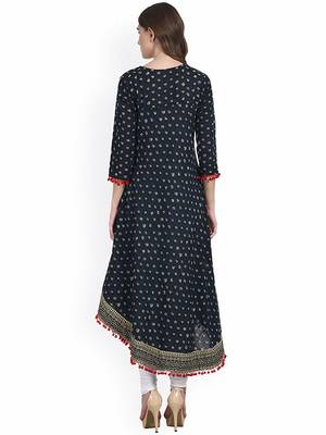 Women's Cotton Designer Printed Anarkali Kurti 3