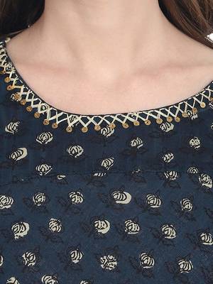 Women's Cotton Designer Printed Anarkali Kurti 4