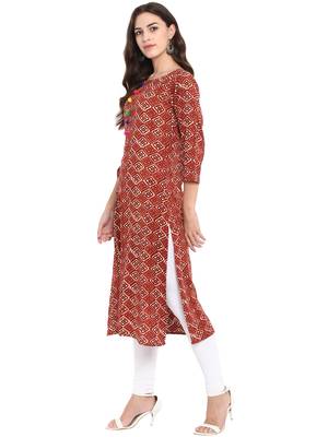 Multicolor printed rayon kurtas and kurtis 4