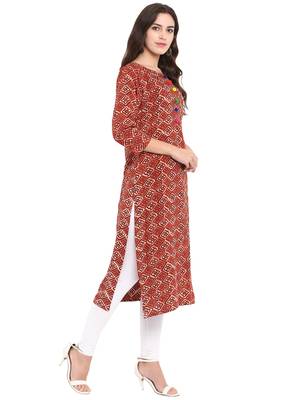 Multicolor printed rayon kurtas and kurtis 5