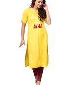 Lemon printed rayon kurtas and kurtis