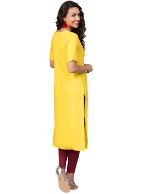 Lemon printed rayon kurtas and kurtis 4