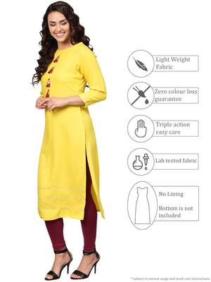 Lemon printed rayon kurtas and kurtis 2