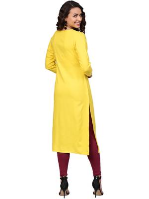 Lemon printed rayon kurtas and kurtis 5
