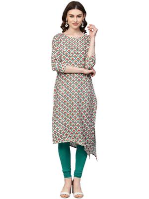 Multicolor printed rayon kurtas and kurtis 1
