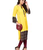Lemon printed rayon kurtas and kurtis