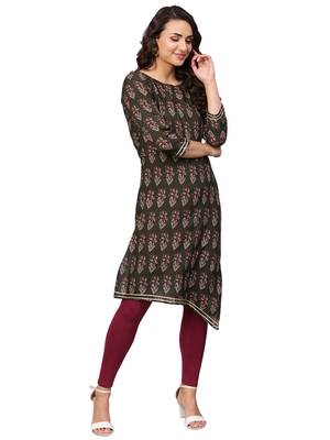 Multicolor printed rayon kurtas and kurtis 1