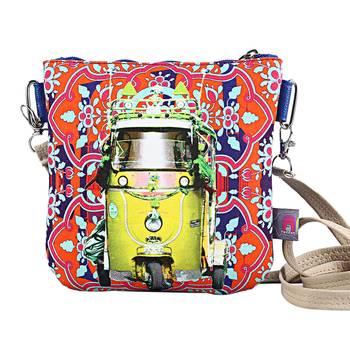 Lemon Yellow Auto Designer Canvas PU Small Travel Cross Body Sling Bag/Sling Pouch 1
