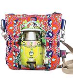 Lemon Yellow Auto Designer Canvas PU Small Travel Cross Body Sling Bag/Sling Pouch