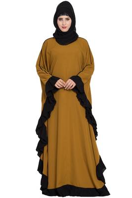 Gold Plain Nida Abaya 1