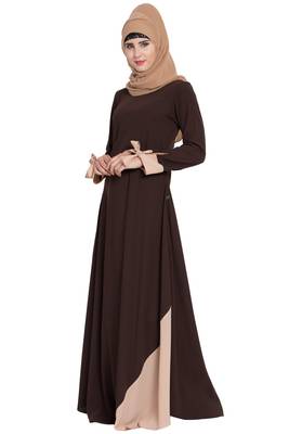 Brown Plain Nida Abaya 2