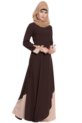 Brown Plain Nida Abaya 3