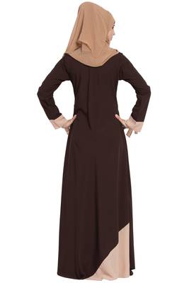 Brown Plain Nida Abaya 4