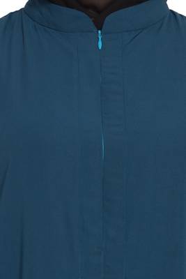 Teal Plain kashibo Abaya 5