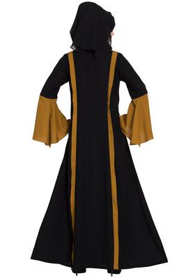 Black Plain kashibo Abaya 4