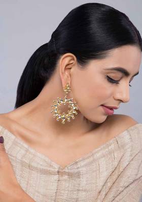 Kundan Floral Danglers 1