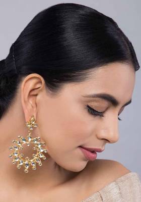 Kundan Floral Danglers 2