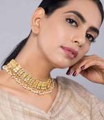 Kundan And Pearls Choker Necklace