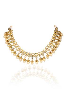 Kundan And Pearls Choker Necklace 2