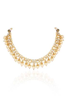 Kundan And Pearls Choker Necklace 2