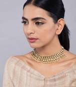 Kundan And Pearls Choker Necklace