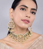 Kundan And Pearls Choker Necklace With Earrings