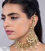 Kundan And Pearls Choker Necklace With Chandbali