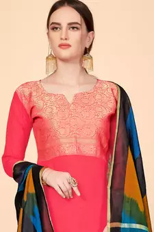 Light-Pink Zari Banarasi Salwar