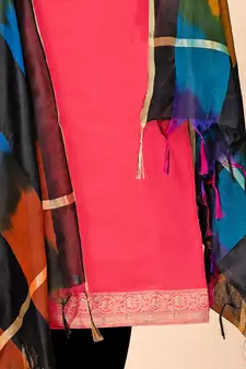 Light-Pink Zari Banarasi Salwar