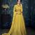 Yellow Embroidered Georgette  Salwar