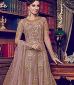 Pink Embroidered Net Salwar
