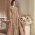 Peach Embroidered Net Salwar