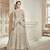 Beige Embroidered Net Salwar
