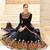 Black Embroidered Georgette Salwar