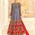 Grey Embroidered Silk Blend Salwar