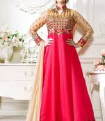Pink Embroidered Georgette Salwar