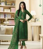Green Embroidered Crepe Salwar